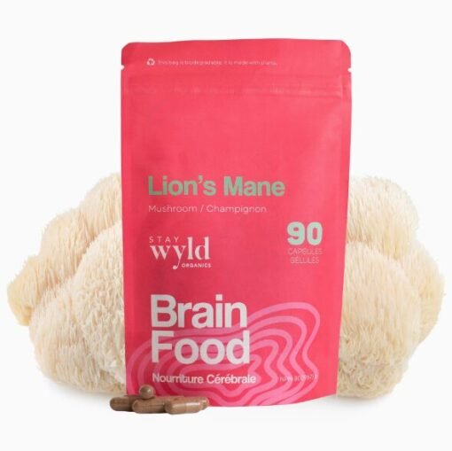 Stay Wyld Organics – Lion’s Mane Mushroom Capsules (Bottle of 90)